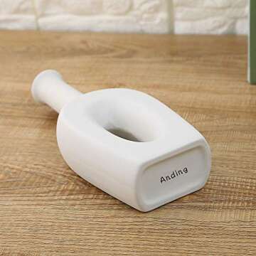 Anding White Vase Ceramics - Modern Vases -Flower vase Gifts for Friends and Family, Wedding, Desktop Center Vase, Perfect Home Decoration Vase (Large)