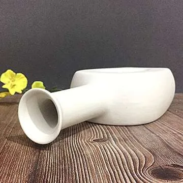 Anding White Vase Ceramics - Modern Vases -Flower vase Gifts for Friends and Family, Wedding, Desktop Center Vase, Perfect Home Decoration Vase (Large)