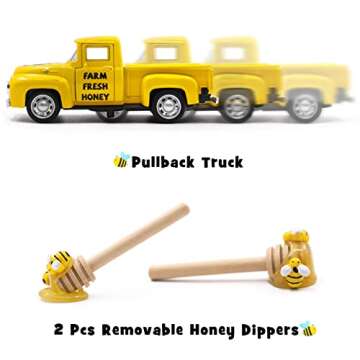 Huray Rayho Mini Yellow Truck with Faux Honey Dippers