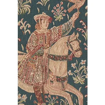 Rider 1 French Tapestry Cushion 19 in Cotton Cover