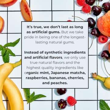 Refresh Gum, Sugar Free, Natural, Xylitol, Long Lasting Chewing Gum, Natural Flavors & Organic Ingredients, Plant-Based, Non GMO, Peppermint, Garden Mint & Raspberry Variety Pack, 12 Pcs, 6 Pack