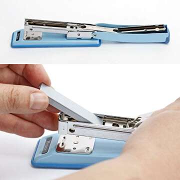 Peace Stapler with 2000 Staples, 2 Pack, Desk Metal Stapler, 25 Sheet Capacity, Standard Commercial Stapler, 100% Made in Korea, Blue Stapler