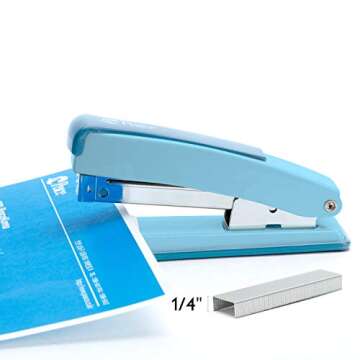 Peace Stapler with 2000 Staples, 2 Pack, Desk Metal Stapler, 25 Sheet Capacity, Standard Commercial Stapler, 100% Made in Korea, Blue Stapler