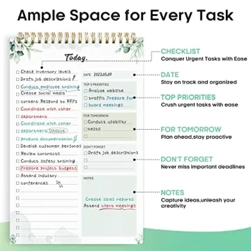 Daily To-Do List Notepad for Increased Productivity and Organization