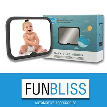 Funbliss Shatterproof Baby Car Mirror for Safety