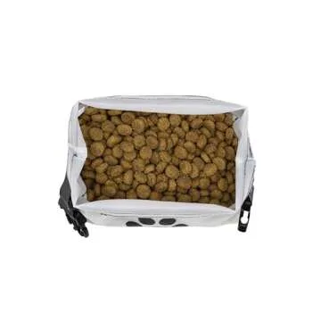 rezip Clip N' Go Pet Bowl 2-Pack | Collapsible Portable Dog Food Storage Bag and Feeding/Water Bowl | BPA-Free, Food Grade, Leakproof | Reusable, Machine Washable (Clear)