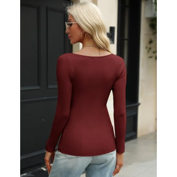 Stylish Zeagoo Sweater Women’s V Neck Casual Top