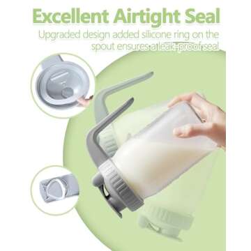 32oz Glass Pitcher with V-shaped Spout for Accurate Pouring