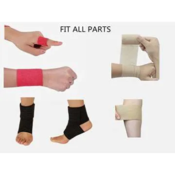 Transun Moo 6 Pack 2" x 5 Yards Self Adhesive Bandage Wrap Breathable Cohesive Vet Wrap for Pets, Elastic Self-Adherent Tape for Sports, Wrist, Ankle (Purple)