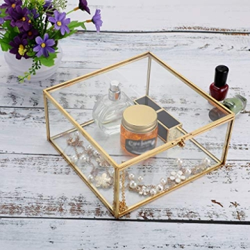 Elegant Vintage Glass Jewelry Organizer Box for All Occasions