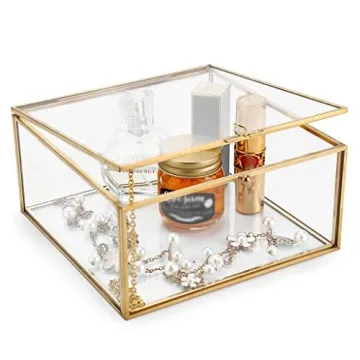 Elegant Vintage Glass Jewelry Organizer Box for All Occasions