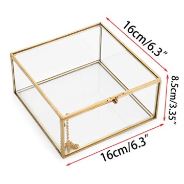 Elegant Vintage Glass Jewelry Organizer Box for All Occasions