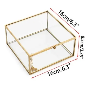Elegant Vintage Glass Jewelry Organizer Box for All Occasions