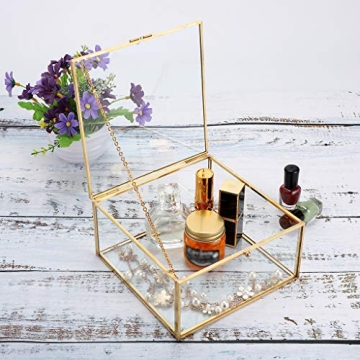 Elegant Vintage Glass Jewelry Organizer Box for All Occasions