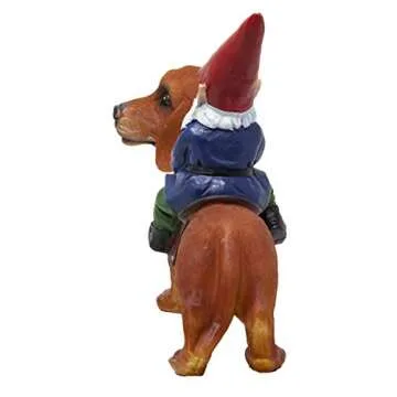 Funny Guy Mugs Gnome and Dachshund Garden Statue