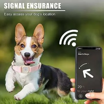 DOGWONG Airtag Cotton Hemp Dog Collar, Heavy-Duty Dog Collar with Airtag Holder Pink Natural Fabric Pet Cute Puppy Necklace for Small Medium Large Dogs