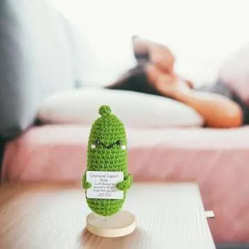 Adorable Handmade Cucumber Crochet Doll for Every Occasion