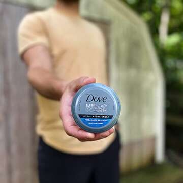 Dove Men+Care Ultra Hydra Cream, Face, Hands and Body care, All Skin Types, 3 Pack of 2.53 Oz Each
