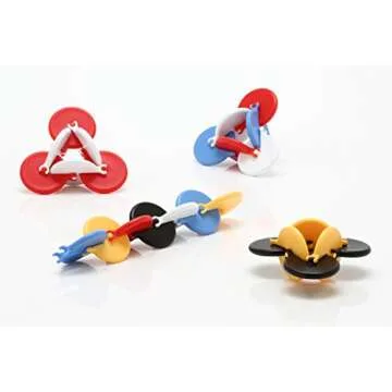 PLAYABLE ART OSM - Forever Turning Kinetic Sculpture - Retail Gift Box Packaging, Red