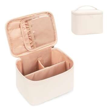 OCHEAL Makeup Bag, Large Capacity Make Up Bag for Cosmetics Vertical Storage,Toiletry Bag for Skinca...