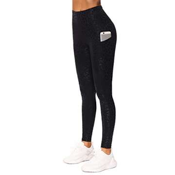 THE GYM PEOPLE Thick High Waist Yoga Pants with Pockets, Tummy Control Workout Running Yoga Leggings...