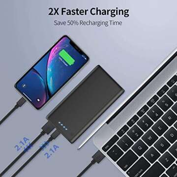 Portable Charger Power Bank 26800mah,Ultra-High Capacity Safer External Cell Phone Battery Pack,2 USB Output High Speed Charging Power bank Compatible with iPhone 16/15/14/13/12 Samsung Android LG etc