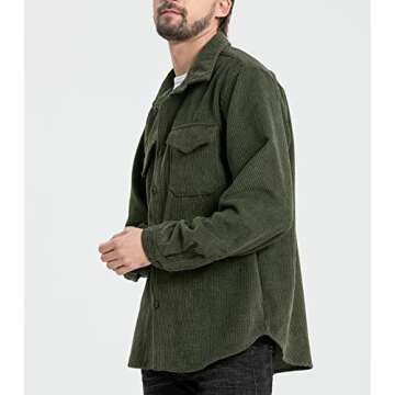 Ladyful Men's Stylish Corduroy Shirt for All Occasions
