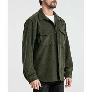 Ladyful Men's Stylish Corduroy Shirt for All Occasions