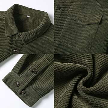 Ladyful Men's Stylish Corduroy Shirt for All Occasions