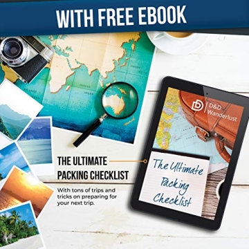 D&D Hanging Travel Toiletry Bag for All - 10 Compartment Organizer