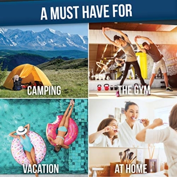 D&D Hanging Travel Toiletry Bag for All - 10 Compartment Organizer