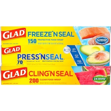 Glad Plastic Food Wrap Variety Pack for Kitchen Use