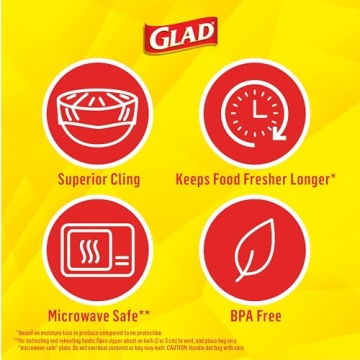 Glad Plastic Food Wrap Variety Pack for Kitchen Use