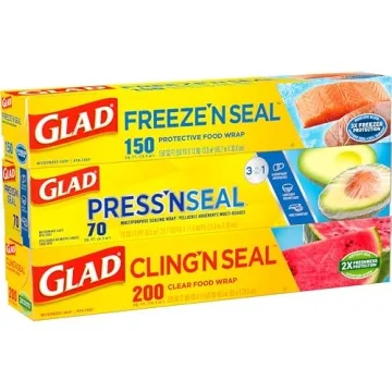 Glad Plastic Food Wrap Variety Pack for Kitchen Use