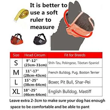JYHY Short Snout Dog Muzzle - Adjustable and Breathable Design