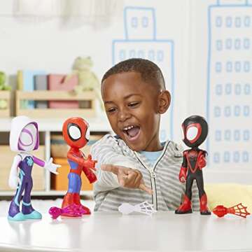 Spidey and his Amazing Friends Supersized Hero Multipack, 3 Large Action Figures, Marvel Preschool Super Hero Toy, Ages 3 and Up, 9 Inches (Amazon Exclusive)