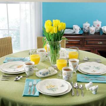 Lenox 817044 Butterfly Meadow 4-Piece Place Setting - Exquisite Floral Design Dinnerware Set