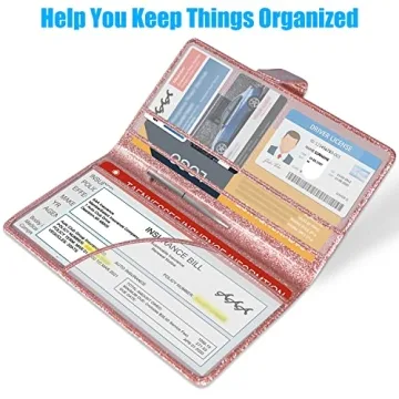 Stylish DMLuna Car Registration & Insurance Holder Organizer