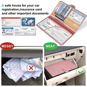 Stylish DMLuna Car Registration & Insurance Holder Organizer