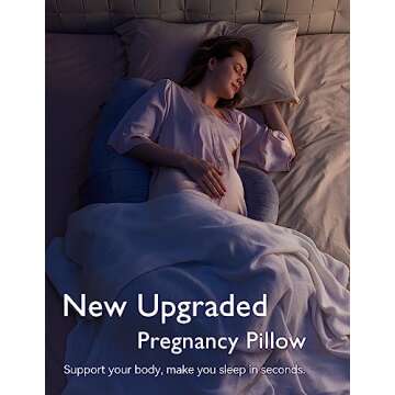 Momcozy Pregnancy Pillow, Original F Shaped Maternity Pillow for Pregnant Women with Adjustable Wedg...