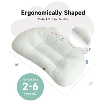 Choc chick Toddler Pillow,20X14inches Machine Washable Soft Hypoallergenic Kids Pillows,Child Cute A...