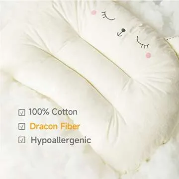 Choc chick Toddler Pillow,20X14inches Machine Washable Soft Hypoallergenic Kids Pillows,Child Cute Animal Perfect Toddler Pillows for Sleeping 2 Year Old (Cat)