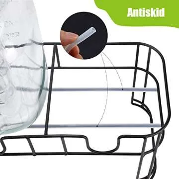 1 Gallon Glass Drink Dispensers with Stand for Parties