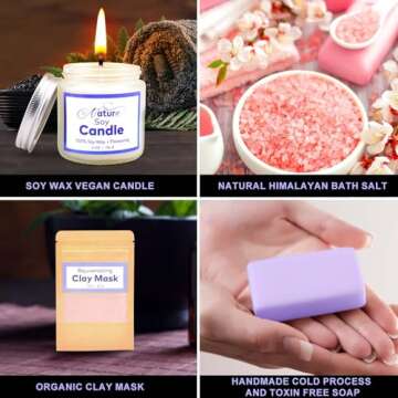 Ufeekare 7pcs Handmade Spa Gift Set for Women