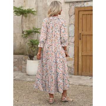 Stylish ANRABESS Boho Floral Maxi Dress for Women