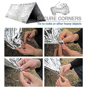 VViViD 2-Person Thermal Reflective Mylar Emergency Survival Shelter Tent
