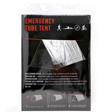 VViViD 2-Person Thermal Reflective Mylar Emergency Survival Shelter Tent