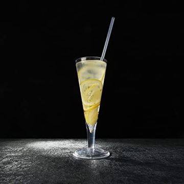 ALINK 12-Pack Clear Straws for Tumblers and Mugs