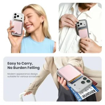 KCEASUA Slim Magnetic Wallet for iPhone & MagSafe