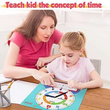 Magnetic Writable Learning Clock for Kids | Time Teaching Tool